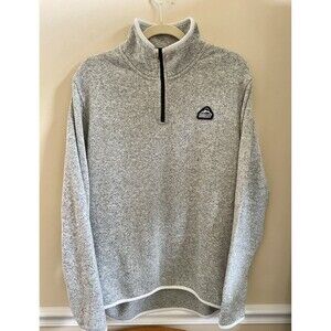 Hurley 1/4 Zip Light Gray Pullover Size L